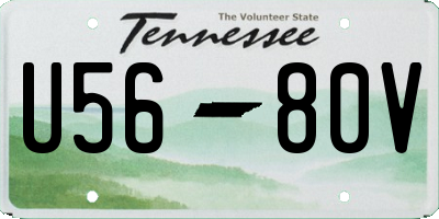 TN license plate U5680V