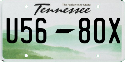 TN license plate U5680X