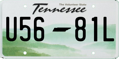 TN license plate U5681L