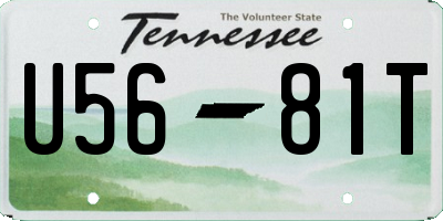 TN license plate U5681T