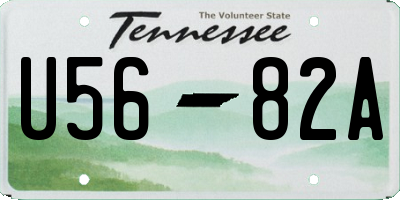 TN license plate U5682A