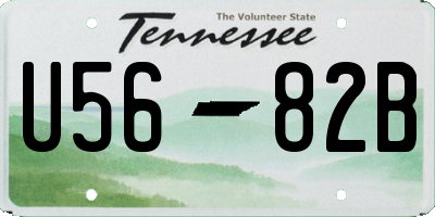 TN license plate U5682B