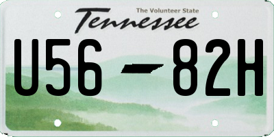 TN license plate U5682H