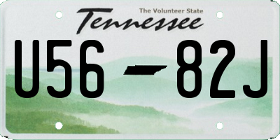 TN license plate U5682J