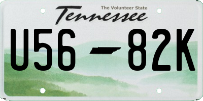 TN license plate U5682K