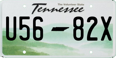 TN license plate U5682X