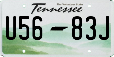 TN license plate U5683J