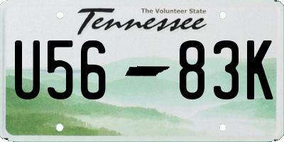 TN license plate U5683K