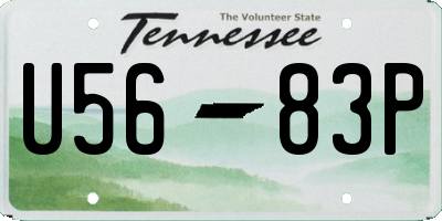 TN license plate U5683P