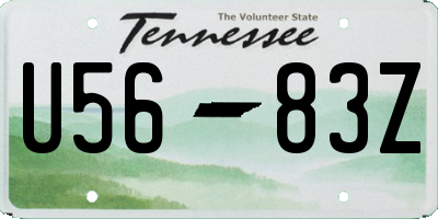 TN license plate U5683Z