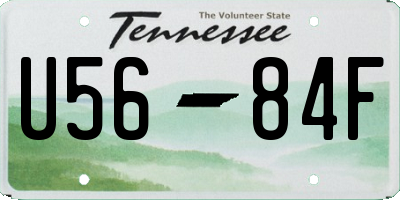 TN license plate U5684F