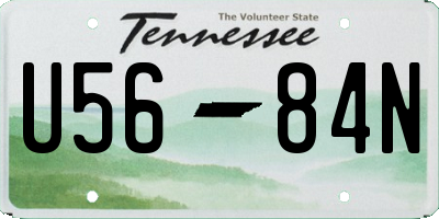 TN license plate U5684N