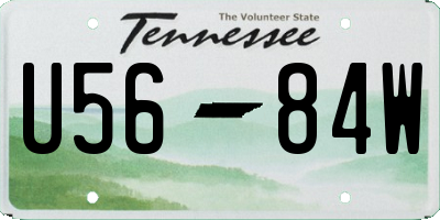 TN license plate U5684W