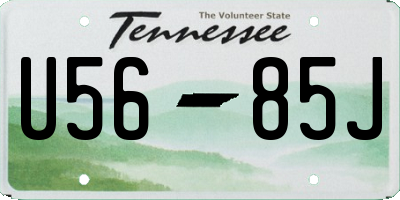 TN license plate U5685J