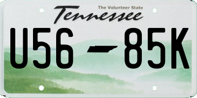TN license plate U5685K