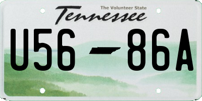 TN license plate U5686A