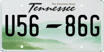 TN license plate U5686G