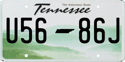 TN license plate U5686J