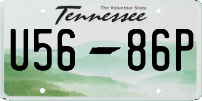 TN license plate U5686P