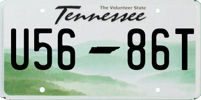 TN license plate U5686T