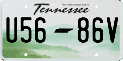 TN license plate U5686V