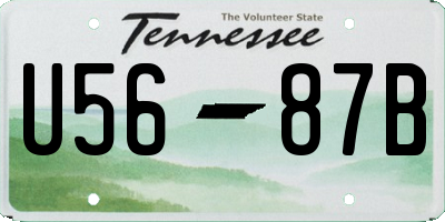 TN license plate U5687B