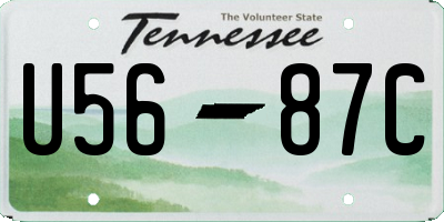 TN license plate U5687C
