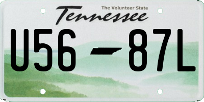 TN license plate U5687L