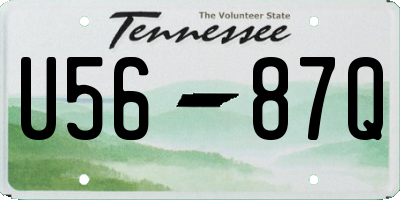 TN license plate U5687Q