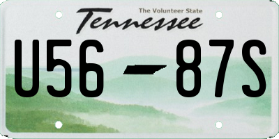 TN license plate U5687S