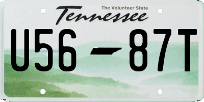 TN license plate U5687T