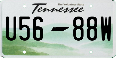 TN license plate U5688W