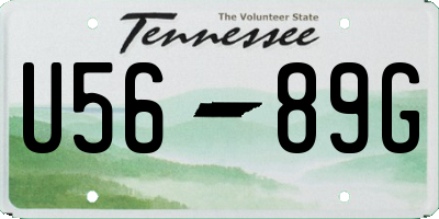 TN license plate U5689G