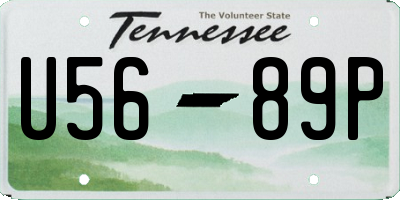TN license plate U5689P