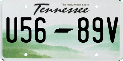 TN license plate U5689V