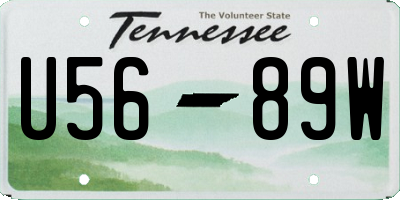 TN license plate U5689W