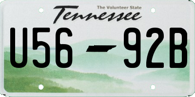 TN license plate U5692B