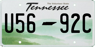 TN license plate U5692C