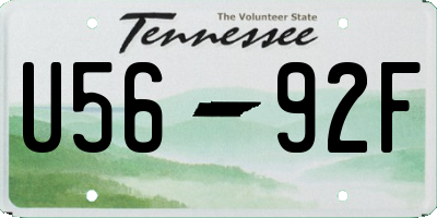 TN license plate U5692F
