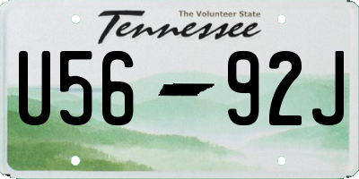 TN license plate U5692J