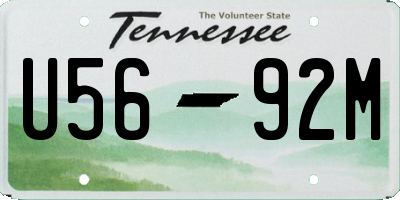 TN license plate U5692M