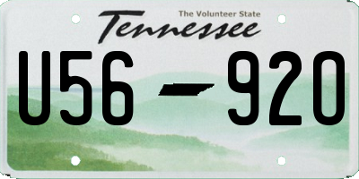 TN license plate U5692O