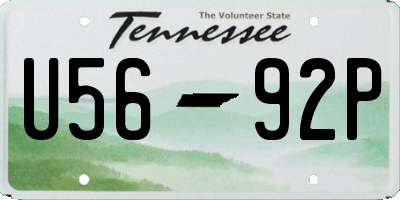 TN license plate U5692P