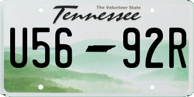 TN license plate U5692R