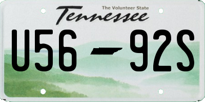 TN license plate U5692S