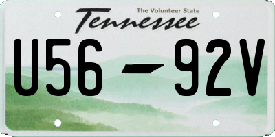 TN license plate U5692V