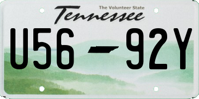 TN license plate U5692Y