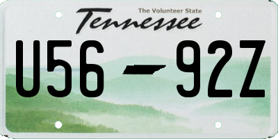 TN license plate U5692Z