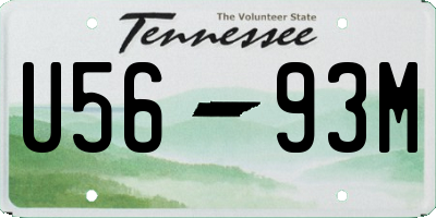 TN license plate U5693M