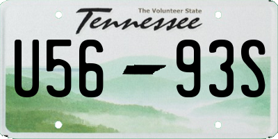 TN license plate U5693S